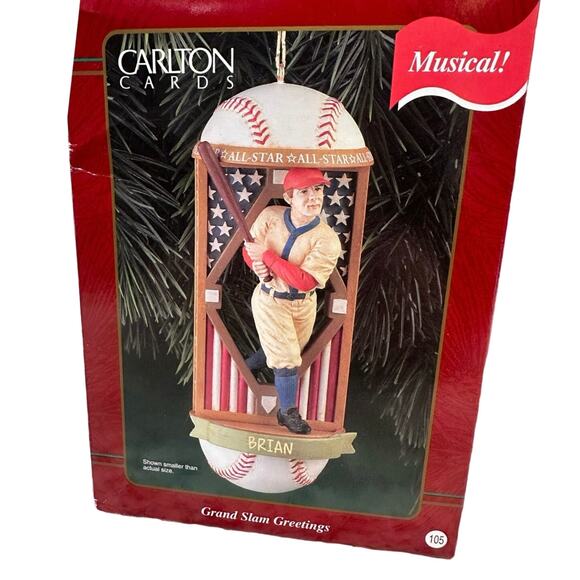 Vintage Heirloom Collection Baseball Ornament in Box Plays Take Me Out Ballgame - Picture 16 of 16